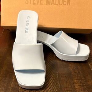 Steve Madden Women's Light Gray Mules